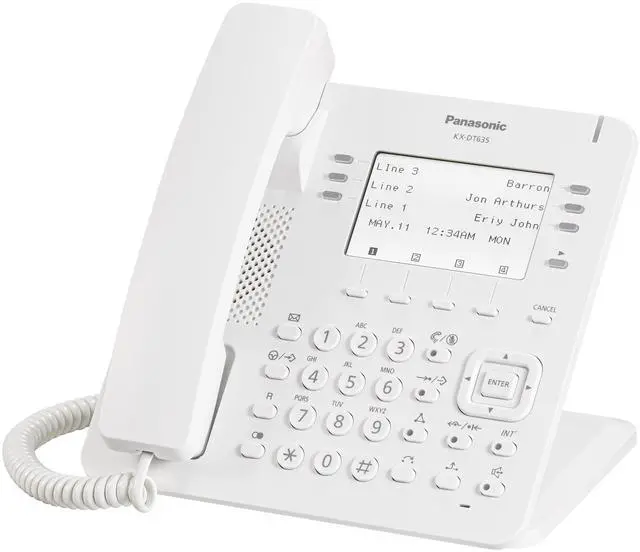 Alt view image 2 of 2 - Panasonic KX-DT635-B White Digital Display Speakerphone (Refurbished)