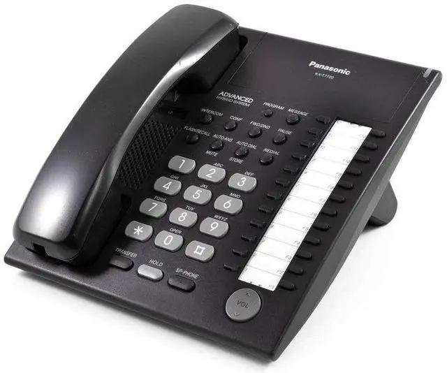 Alt view image 5 of 5 - Panasonic KX-T7220B-R Digital Hybrid Telephone - White