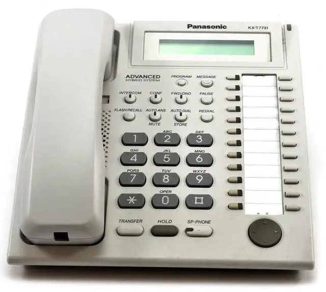 Main image of Panasonic KXT7731 Telephone White 24-Button White Digital Display Speakerphone