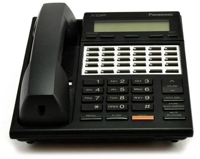 Alt view image 2 of 2 - Panasonic KX-T7230-B 2-Line LCD Display 24 Button Speakerphone XDP Black (Refurbished)