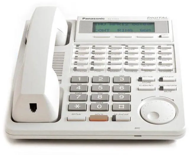 Alt view image 2 of 2 - PANASONIC KX-T7453 3-LINE Backlit LCD Display Speaker Phone White (Refurbished)