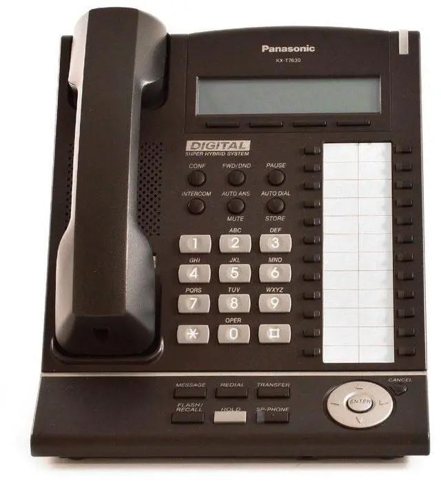 Alt view image 2 of 2 - Panasonic KX-T7630-B 24 Button 3-Line LCD Speakerphone Black (Refurbished)