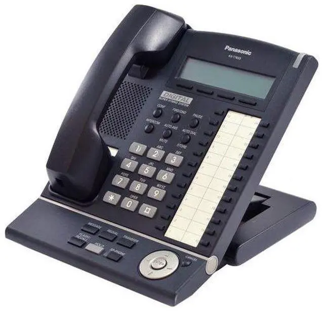 Alt view image 6 of 7 - Panasonic KX-T7633B-R Digital Corded Phone W/ 3-Line Backlit LCD Display And 24 Programmable Line Buttons