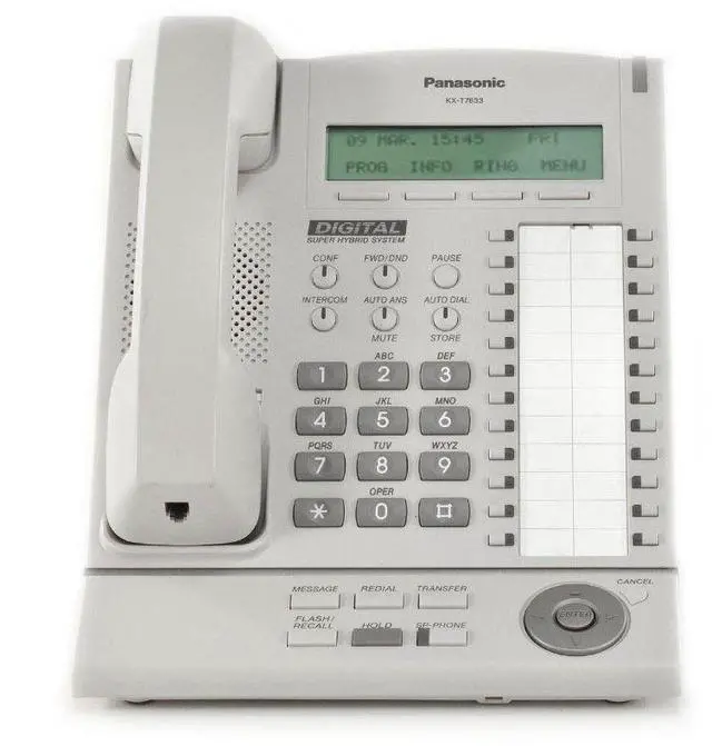Alt view image 2 of 2 - Panasonic KX T7633 - Digital Phone White Refurbished Requires PBX (Refurbished)