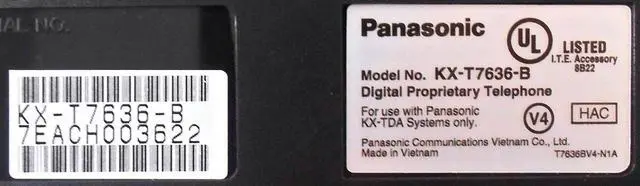 Alt view image 3 of 5 - Panasonic KX-T7636-B 24-Button 6-Line Backlit LCD Display Speakerphone - Black (Refurbished)