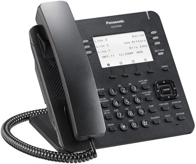 Alt view image 2 of 3 - Panasonic KX-DT635-B Black Digital Display Speakerphone (Refurbished)