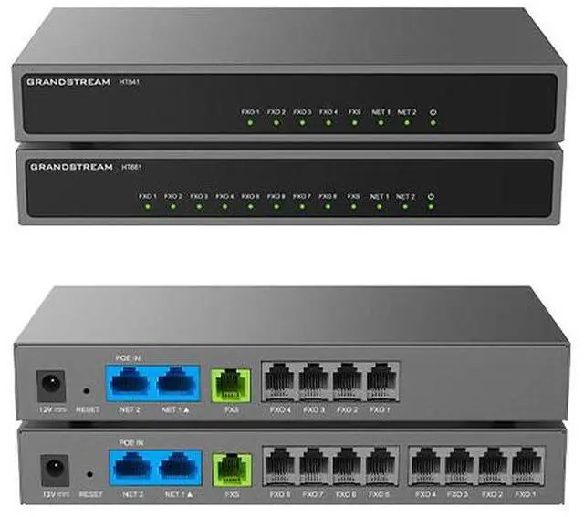 Alt view image 2 of 3 - Grandstream HT841 4 FXO, 1 FXS, 2 GigE PoE NAT Router