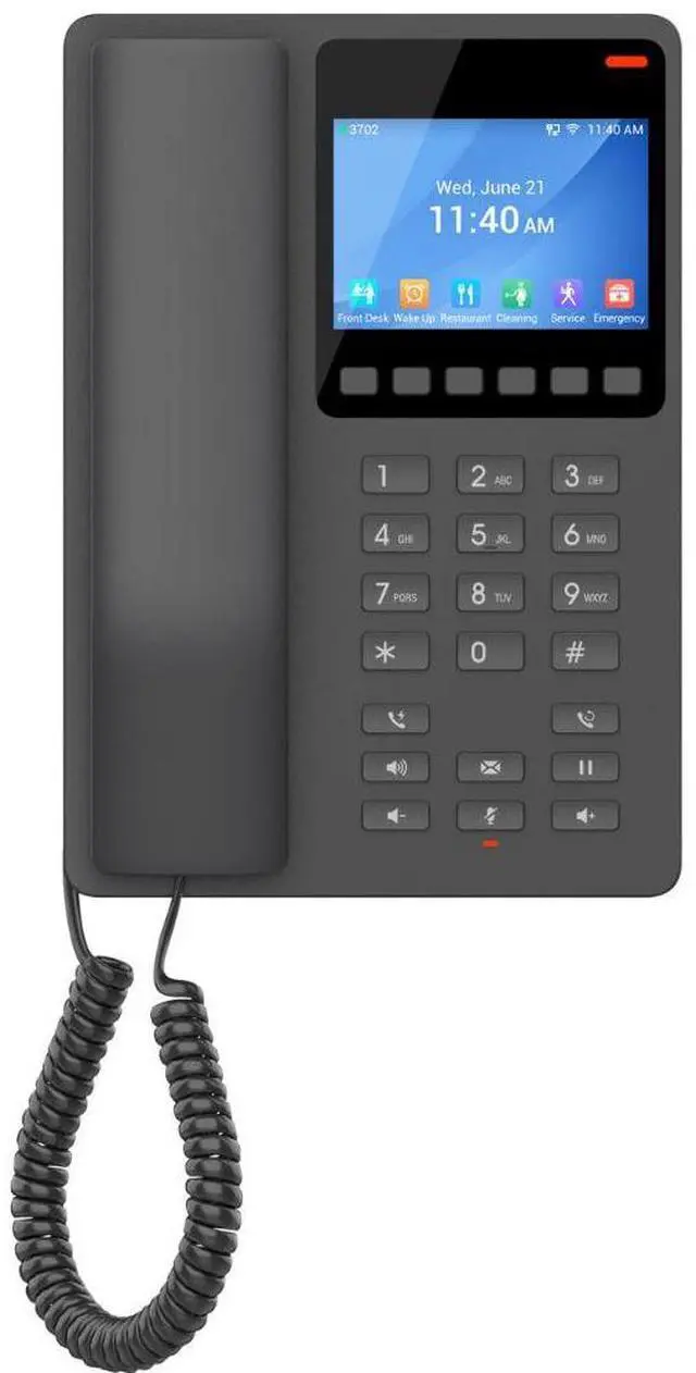 Main image of Grandstream Desktop Hotel Phone, 3.5" Color LCD, PoE, Dual-band WiFi 6, Black GHP631W