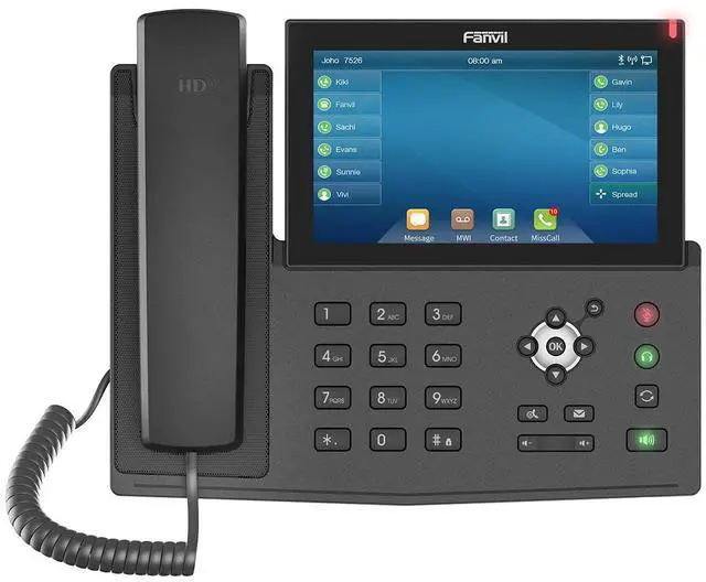 Alt view image 2 of 4 - fanvil x7 enterprise voip phone, 7-inch color touch screen, 20 sip lines, power adapter not included
