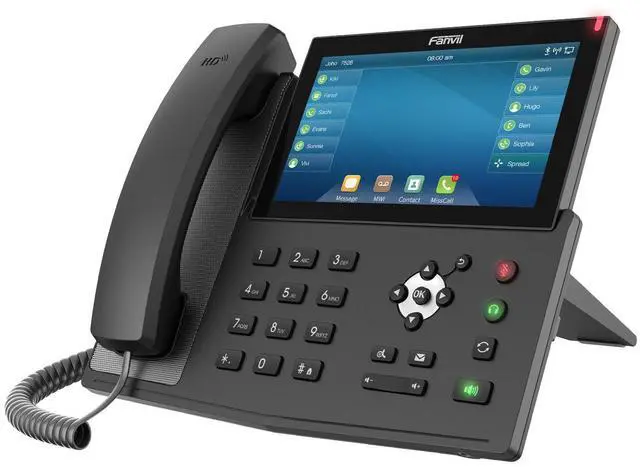 Alt view image 3 of 4 - fanvil x7 enterprise voip phone, 7-inch color touch screen, 20 sip lines, power adapter not included