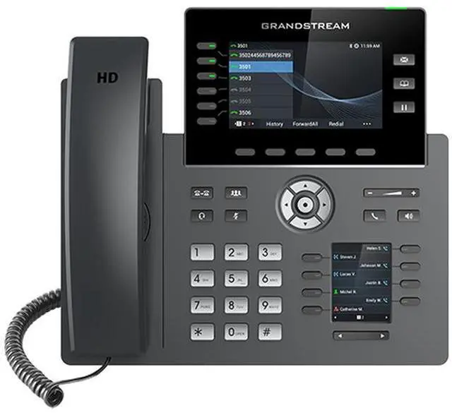 Alt view image 4 of 6 - Grandstream Networks GRP2616 6 Lines 6 SIP Accts PoE + GigE 4.3in