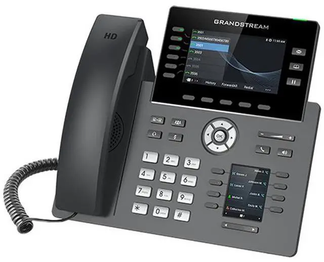Alt view image 6 of 6 - Grandstream Networks GRP2616 6 Lines 6 SIP Accts PoE + GigE 4.3in