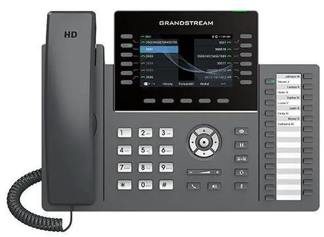 Main image of Grandstream 12 Lines, 6 SIP Accounts, 4.8 in scrn, PoE + GigE, WiFi, 24 Paper VPKs GRP2636