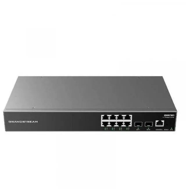 Main image of Grandstream Enterprise Layer 2+ Managed Network Switch, 8 x GigE, 2 x SFP GWN7801