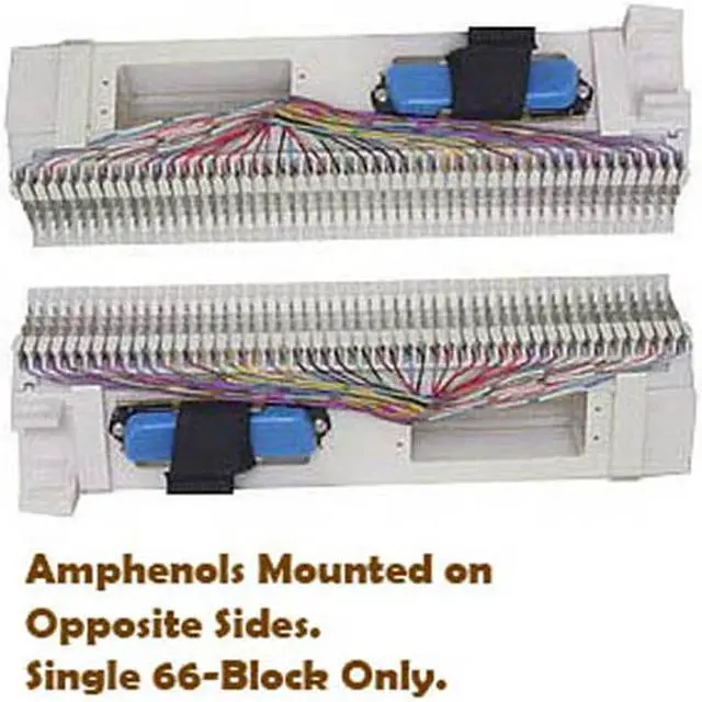 Main image of 66 Block with Dual Female Amphenol and Mounting Bracket