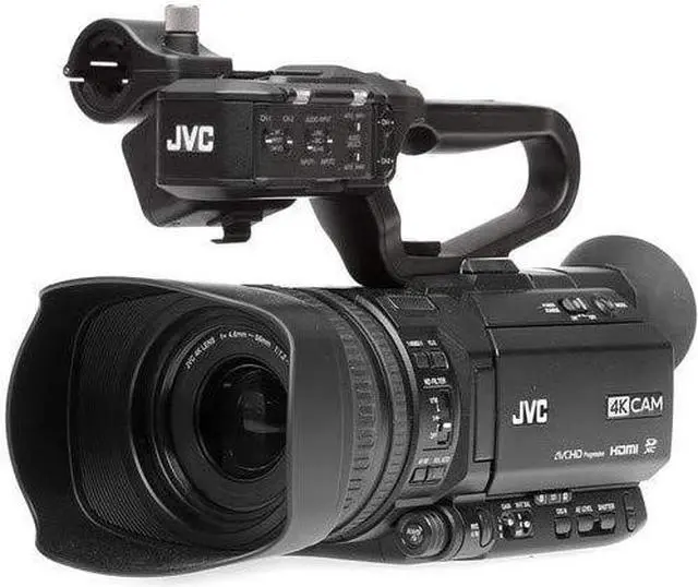 Alt view image 2 of 6 - JVC UHD 4K Streaming Camcorder W/ 64GB Memory Card, HDMI Cable, Case, LED Light, Cleaning Kit and more. Professional Bundle