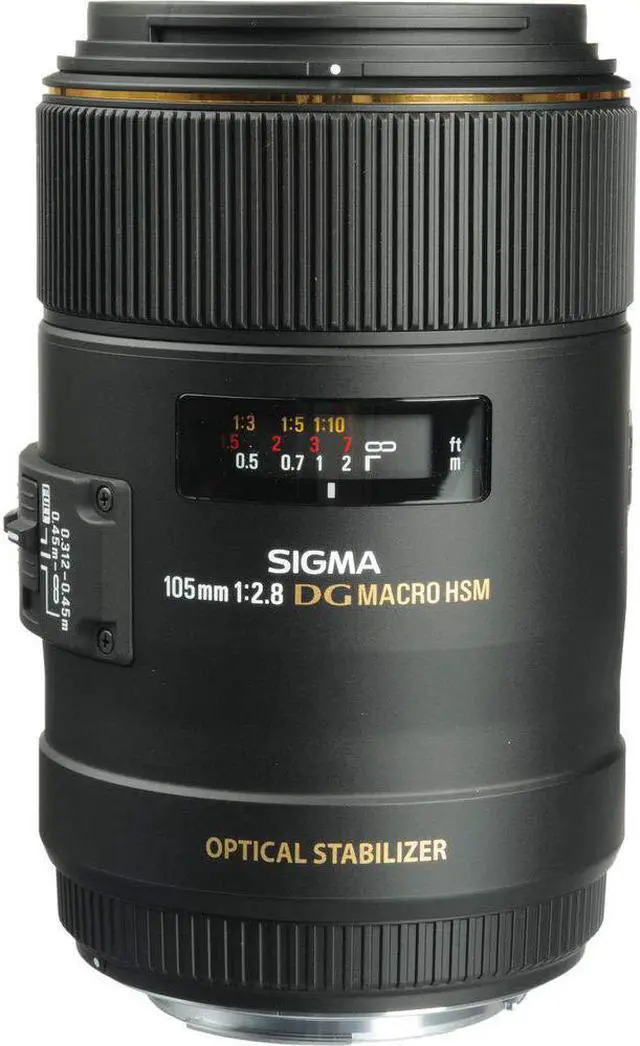 Alt view image 2 of 4 - Sigma 105mm f/2.8 EX DG OS HSM Macro Lens for Canon EOS Cameras + Deluxe Lens Cleaning Kit