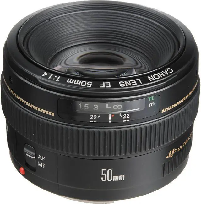 Alt view image 3 of 4 - Canon EF 50mm f/1.4 USM Camera Lens + 3 Pcs Filter Kit + Cleaning Kit