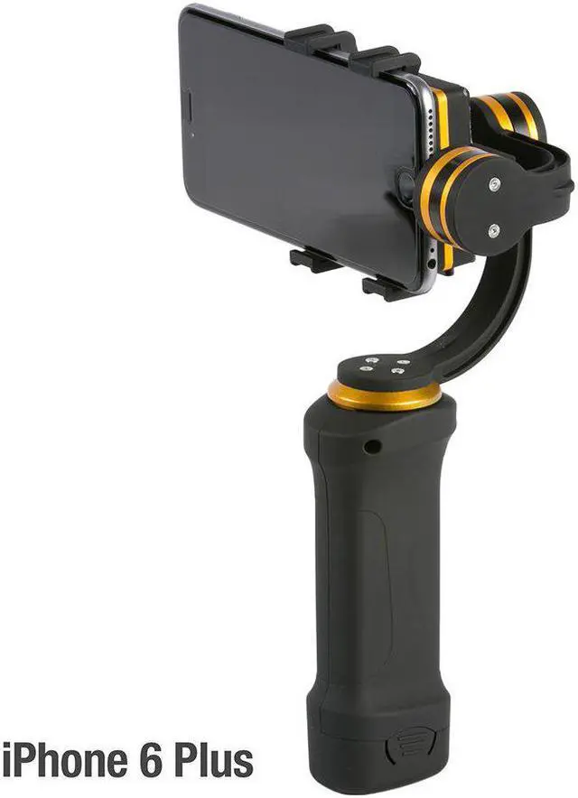 Alt view image 2 of 4 - Ikan FLY-X3-PLUS 3-Axis Smartphone Gimbal Stabilizer Includes GoPro, Small and Larger Gimbal Cradles