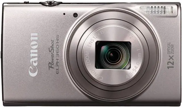 Alt view image 4 of 4 - Canon PowerShot ELPH 360 Digital Camera w/ 12x Optical Zoom and Image Stabilization - Wi-Fi & NFC Enabled (Silver)
