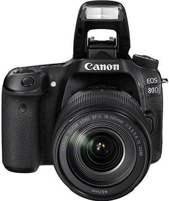 Alt view image 8 of 8 - Canon EOS 80D DSLR Camera with 18-135mm Lens (Intl Model) Deluxe Bundle
