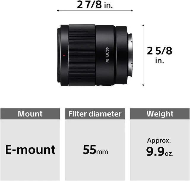 Alt view image 11 of 20 - Sony FE 35mm f/1.8 Lens