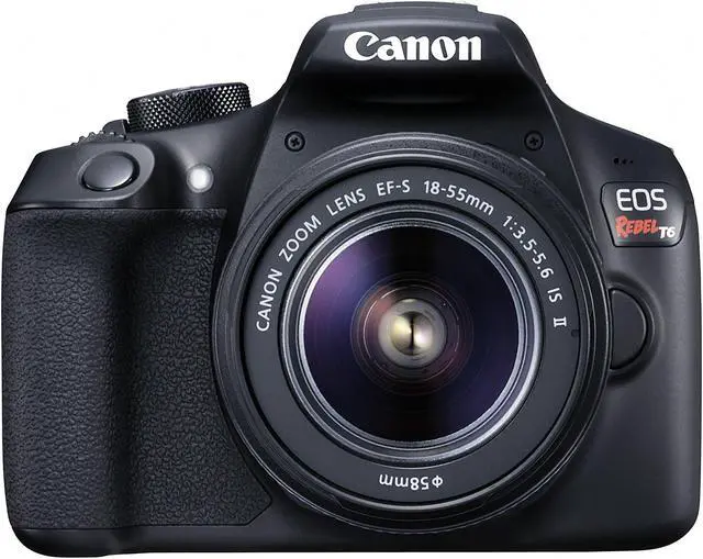 Alt view image 4 of 9 - Canon EOS Rebel T6 18 Megapixel Digital SLR Camera with Lens - 18 mm - 55 mm - 3" LCD - 16:9 - 3.1x Optical Zoom - TTL - 5184 x 3456 Image - 1920 x 1080 Video - HDMI - PictBridge - HD Movie Mode - ...