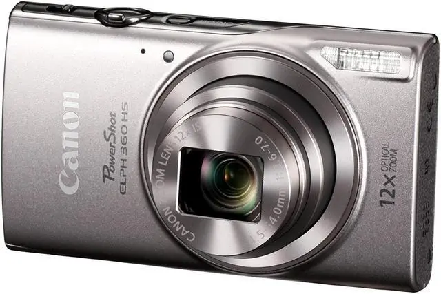 Alt view image 3 of 4 - Canon PowerShot ELPH 360 Digital Camera w/ 12x Optical Zoom and Image Stabilization - Wi-Fi & NFC Enabled (Silver)