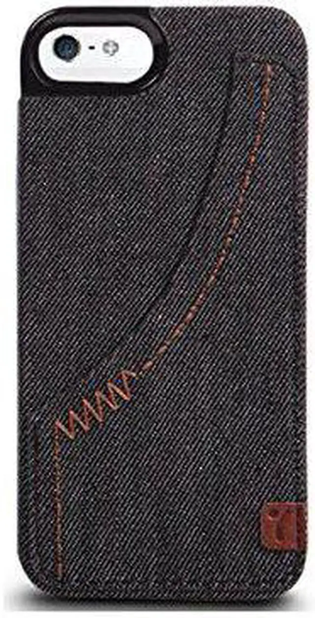 Alt view image 2 of 4 - The Joy Factory Denim Premium Denim Hardshell Case with Pocket for iPhone5/5S, CSD111 (Smoke)