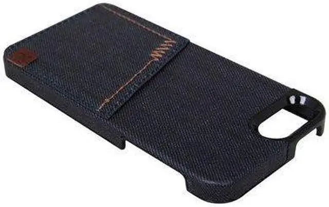 Alt view image 4 of 4 - The Joy Factory Denim Premium Denim Hardshell Case with Pocket for iPhone5/5S, CSD110 (Indigo)