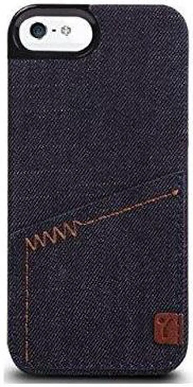 Alt view image 2 of 4 - The Joy Factory Denim Premium Denim Hardshell Case with Pocket for iPhone5/5S, CSD110 (Indigo)