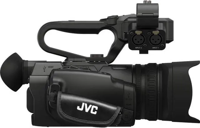 Alt view image 4 of 4 - JVC GY-HM250 UHD 4K Streaming Camcorder with Built-in Lower-Thirds Graphics Camera Only Bundle Kit