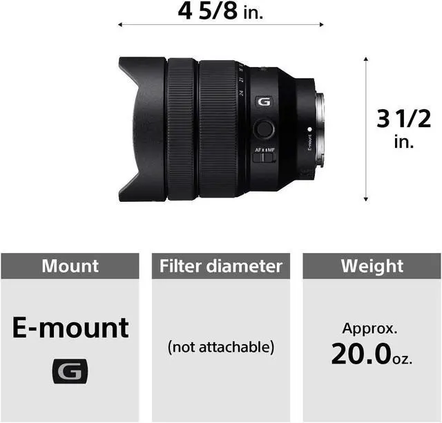 Alt view image 12 of 20 - Sony Alpha FE 12-24mm f/4 G Ultra Wide-Angle Zoom Lens