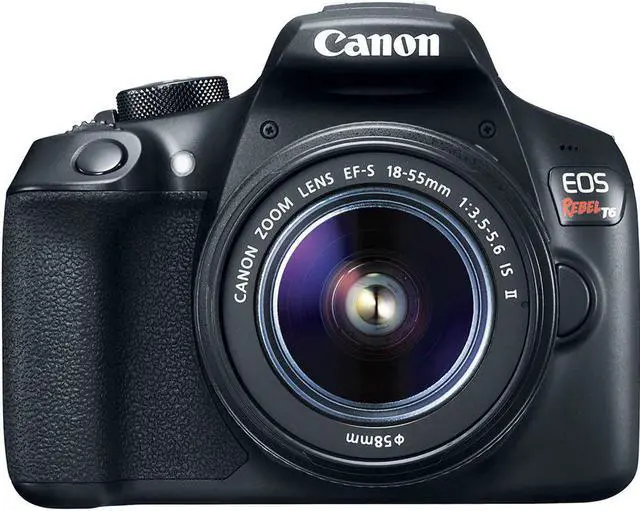 Alt view image 3 of 4 - Canon EOS Rebel T6 DSLR Camera with 18-55mm IS II Lens + LED + UV FLD CPL Filter Kit + Wide Angle & Telephoto Lens + Camera Case + Tripod + Card Reader + Bundle (Intl Model)