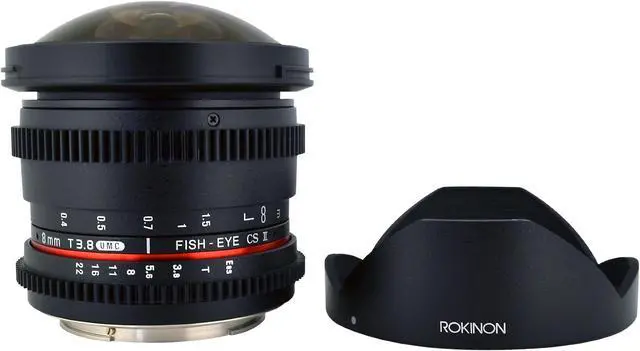 Alt view image 11 of 12 - Rokinon 8mm t/3.8 Fisheye Cine VDSLR Lens for Nikon #RKHD8MV-N