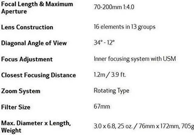 Alt view image 3 of 3 - Canon EF 1258B002 70-200mm f/4 L IS USM Lens