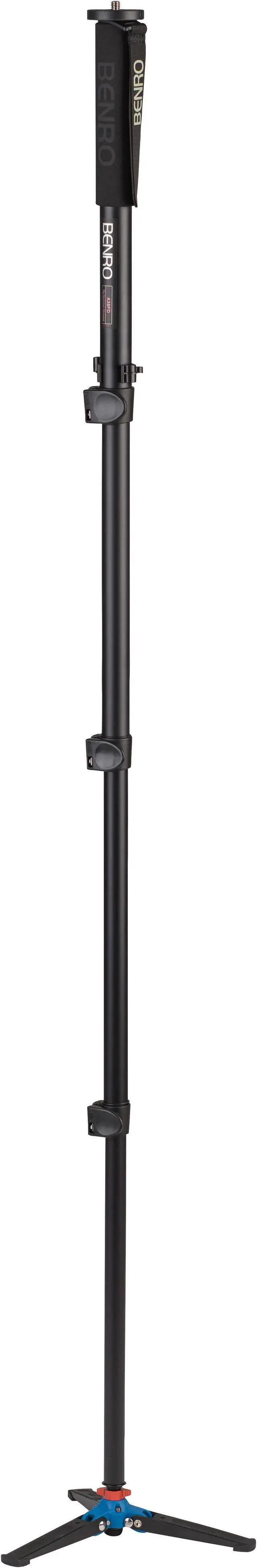 Alt view image 5 of 14 - Benro A38FD 4 Section Aluminum Monopod with 3-Leg Locking Base