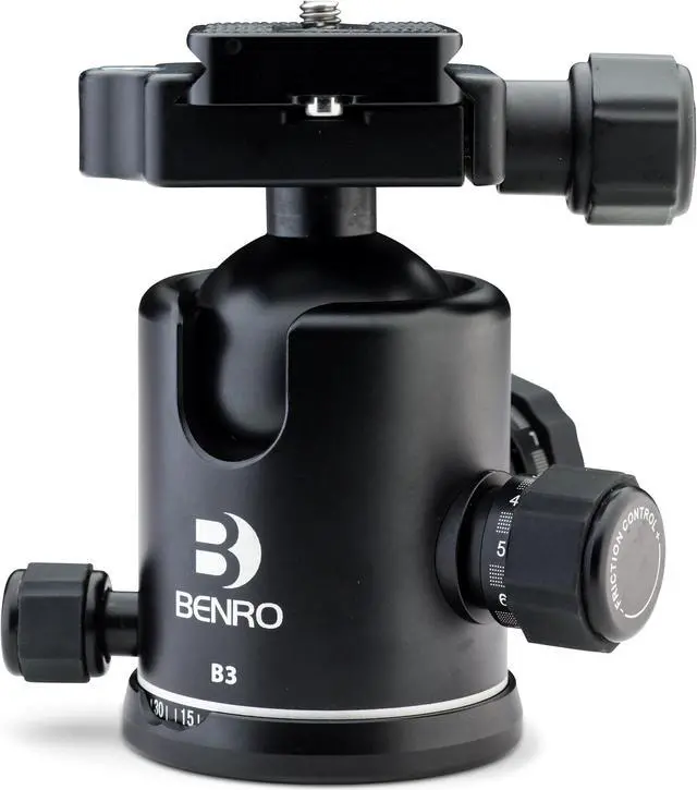 Alt view image 3 of 10 - Benro B-Series Double Action Ballhead - B-3 & PU-60 Quick Release Plate