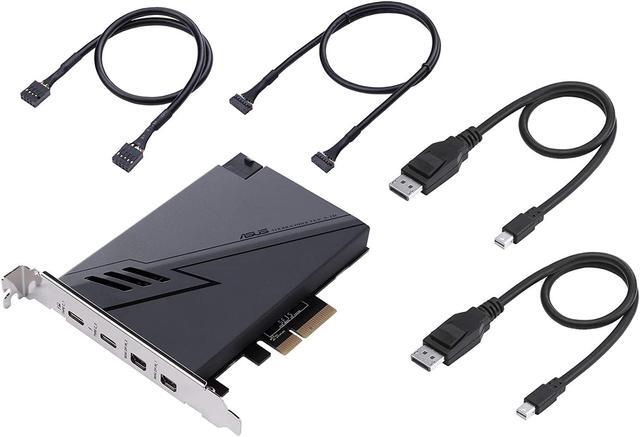 Alt view image 5 of 10 - ASUS ThunderboltEX 3-TR Expansion Card for Z490 (Intel 10th Gen CPUs) Motherboard (PCIe 3.0 x4 Interface, 2 x Thunderbolt 3 USB Type-C Ports with 100w USB Quick Charge, 2 x Mini DisplayPort in Ports)
