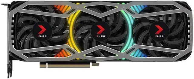 Alt view image 2 of 14 - PNY GeForce RTX 3080 10GB XLR8 Gaming Revel Epic-X RGB Triple Fan Graphics Card LHR