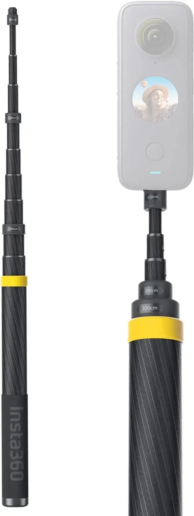 Alt view image 5 of 10 - Insta360 3m 9.8ft Extended Edition Selfie Stick for ONE X2, ONE R, ONE X, ONE Action Camera