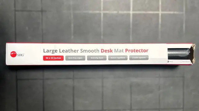 Alt view image 5 of 6 - Siig CE-PD0412-S1 Leather Smooth Protector Desk Mat - Black
