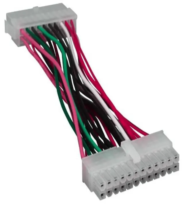 Main image of SANOXY Cables and Adapters; 6" ATX 20-pin Male to 24-pin Female Motherboard Adapter Cable