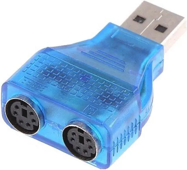 Main image of SANOXY USB to Dual PS2 Keyboard Adapter for Keyboard, Mouse