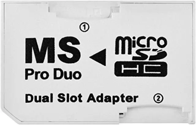 Main image of SANOXY Dual Slot MicroSD to MS PRO DUO Adapter, Black (MicroSD or MicroSDHC Cards)