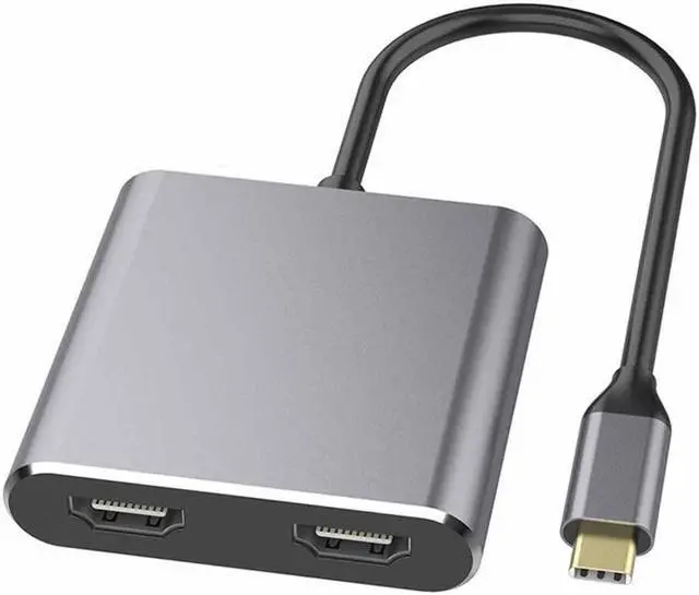 Main image of SANOXY Type C to Dual HDMI USB 3.0 PD Converter 4 in 1 USB C Dock Station Hub 4K Hdmi Adapter Cable