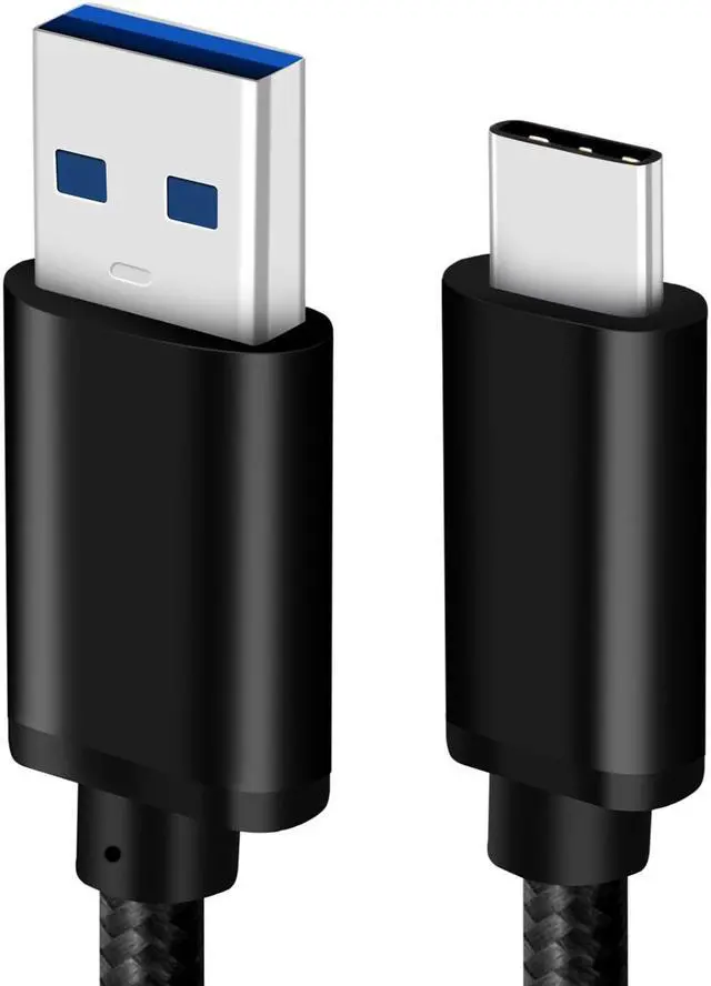 Main image of SANOXY Braided USB 3.0-USB Type C Fast Charging Data Sync Cable Compatible USB-C to USB-A 2.0 Cable [3ft], Black