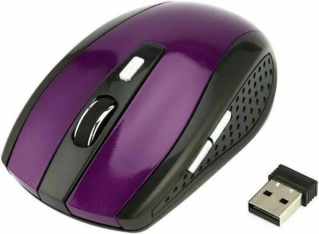 Main image of 2.4GHz Wireless Optical Mouse Mice & USB Receiver For PC Laptop Computer DPI USA - Purple
