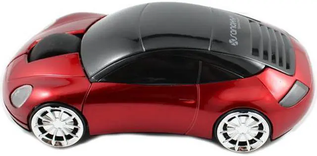 Main image of Wireless Sport Car Mouse Optical Mouse Mice Ergonomic Design for Computer Laptop RED