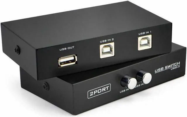 Main image of 2 Port USB 2.0 Manual Sharing Switch Box Share Hub Selector for PC Printer